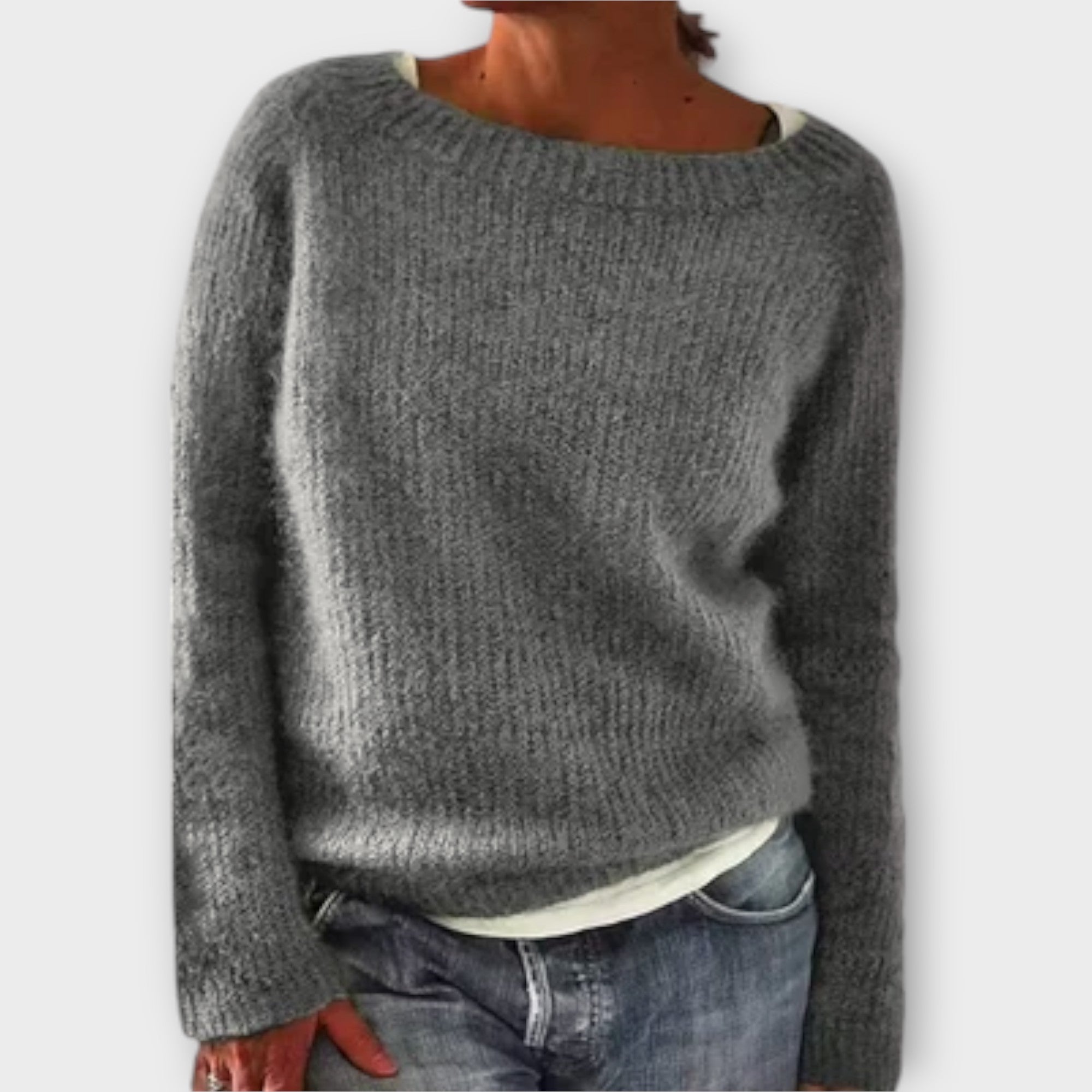 Regine – Unifarbenes Strickpullover