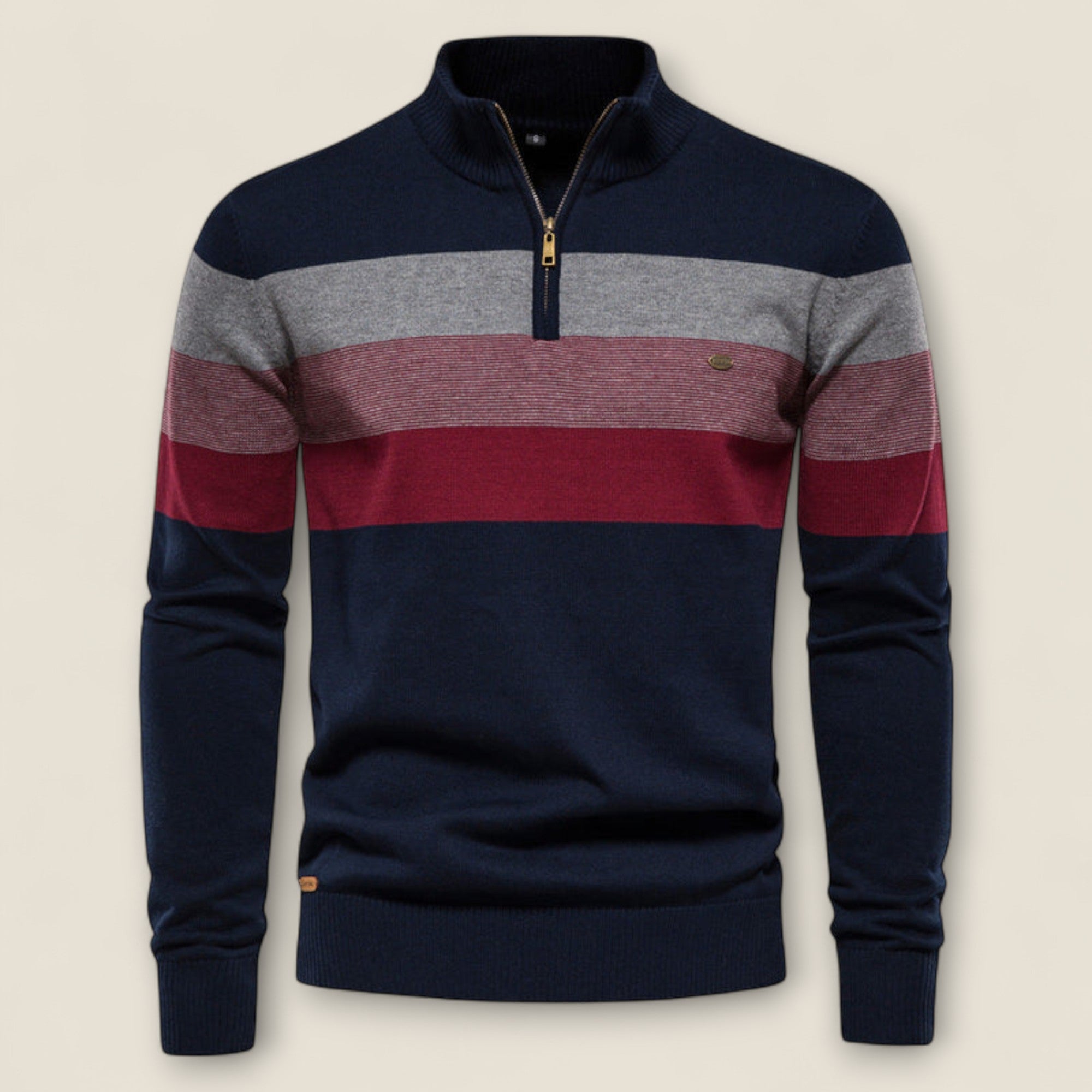 Raffaele - Baumwoll-Quarter-Zip-Pullover