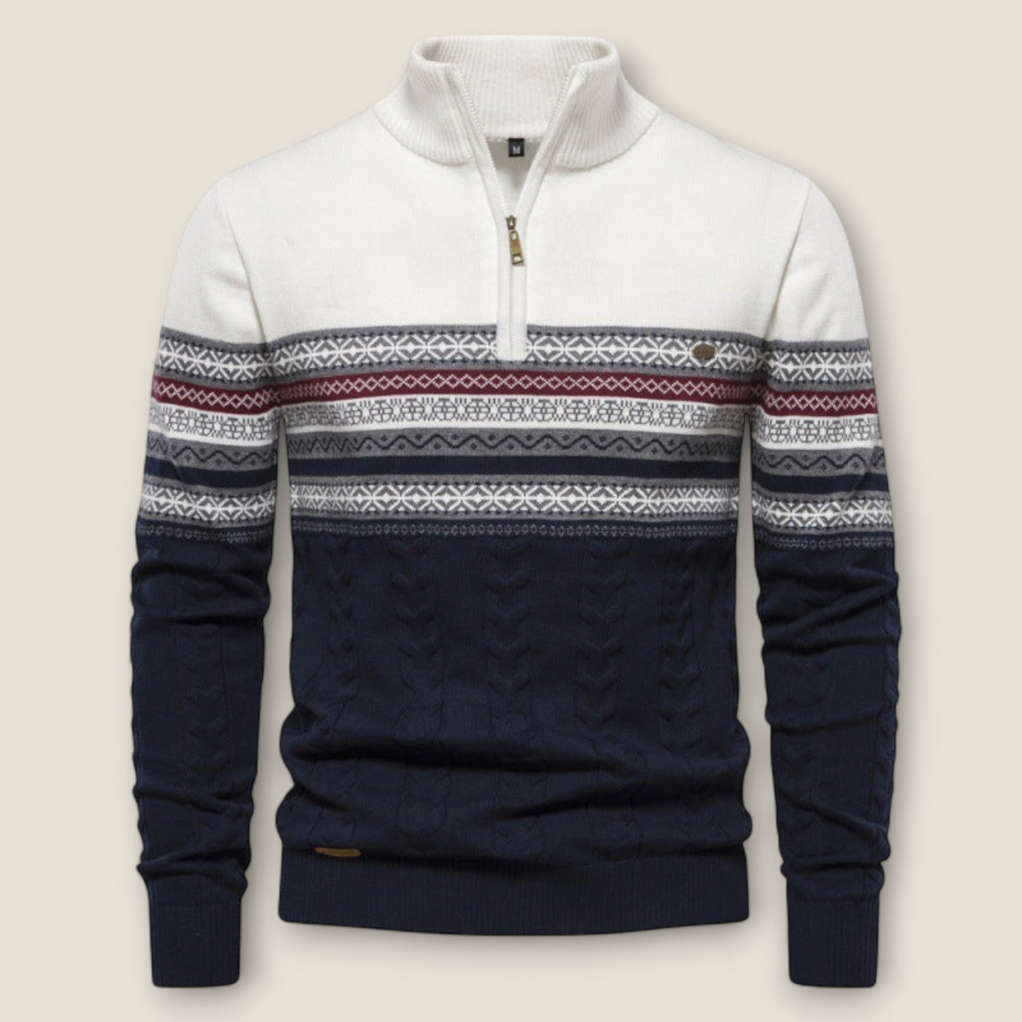 Leonardo - Baumwolle Halb-Zip Pullover