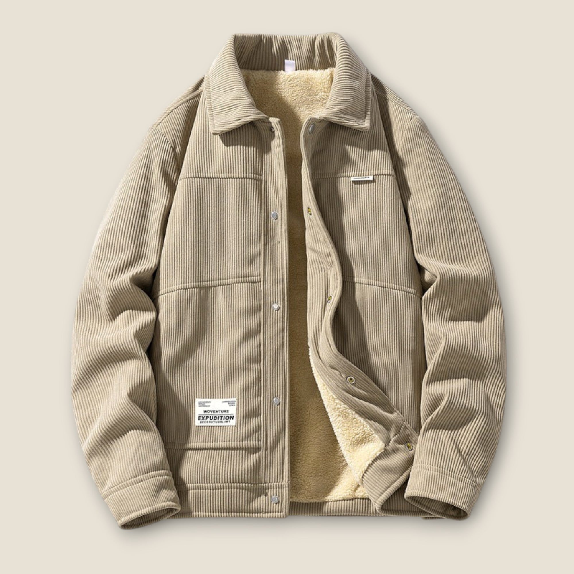 Henry - Cord-Jacke mit Sherpa-Futter